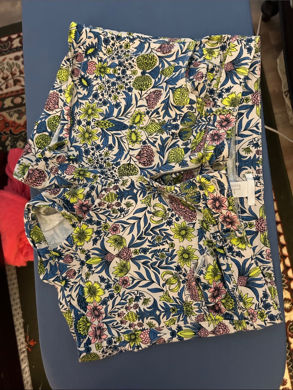 H&M Floral Print Women's Shorts in Blue, Yellow, Pink